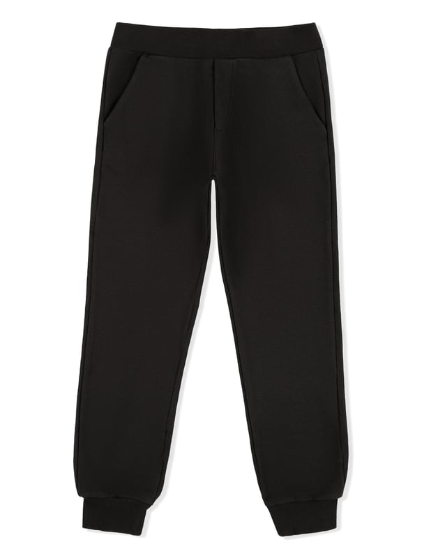 The brand's lettering is the defining feature of these gauzed cotton fleece sweatpants. It is embroidered on the right rear pocket. Two slit pockets on the front and one on the back. Ribbed waistband and bottom cuffs.