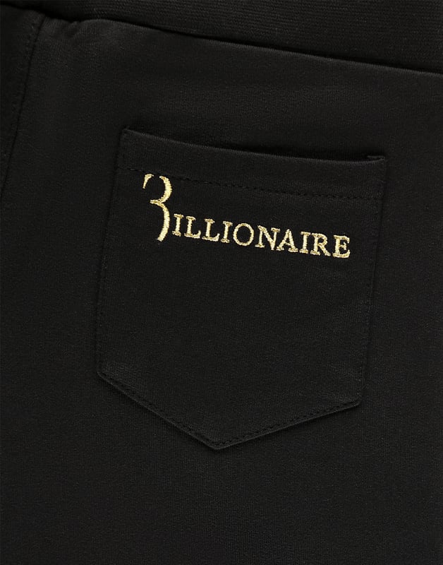 The brand's lettering is the defining feature of these gauzed cotton fleece sweatpants. It is embroidered on the right rear pocket. Two slit pockets on the front and one on the back. Ribbed waistband and bottom cuffs.