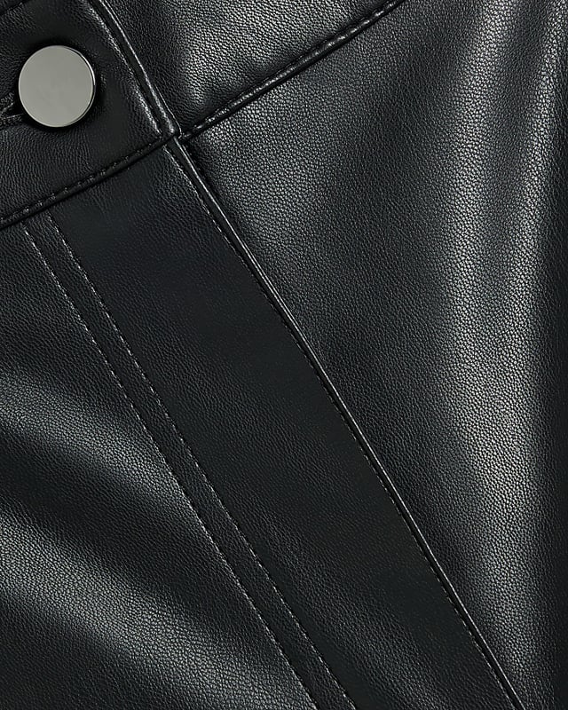 Decorative pockets, Zip fastening, Faux leather