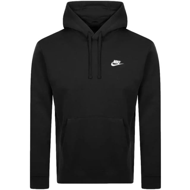 Nike Black Club Hooded Fleece Tracksuit Upgrade your off-duty style with the Nike Black Club Hooded Tracksuit. Crafted from soft, brushed-back fleece for all-day comfort, this matching set includes a classic pullover hoodie with an adjustable drawstring and a front kangaroo pocket, paired with tapered joggers featuring an elastic waistband and ribbed cuffs for a snug fit. Finished with the iconic Nike Swoosh on both pieces, it’s the perfect blend of sporty style and everyday comfort.