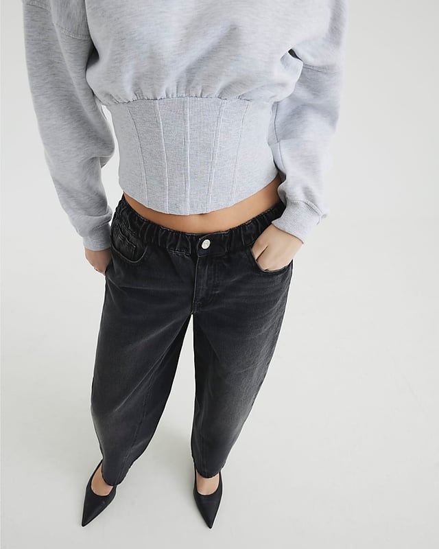 Button & zip fastening, Pocket detail, Belt loops, Barrel leg, Elasticated waist