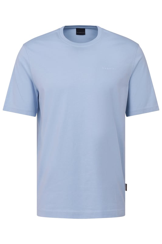 Das bugatti T-Shirt bietet Dir dank 100 Prozent Baumwolle höchsten Tragekomfort. Der klassische Rundhalsausschnitt, der gerade Abschluss und das dezente Flaglabel an der Seitennaht verleihen diesem ´Modern Fit` T-Shirt einen zeitlosen und lässigen Look.