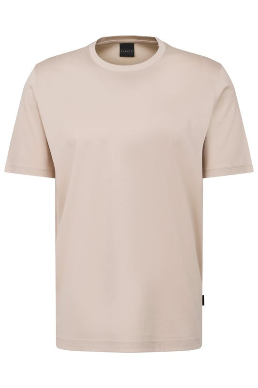 Het bugatti T-shirt is gemaakt van 100 procent katoen van hoge kwaliteit en garandeert je niet alleen optimaal comfort, maar ook een perfecte pasvorm dankzij de ¥Modern Fit`. De klassieke ronde hals en rechte afwerking met een normale zoom bieden een tijdloze look die ideaal is voor zowel alledaags gebruik als ontspannen weekendactiviteiten.