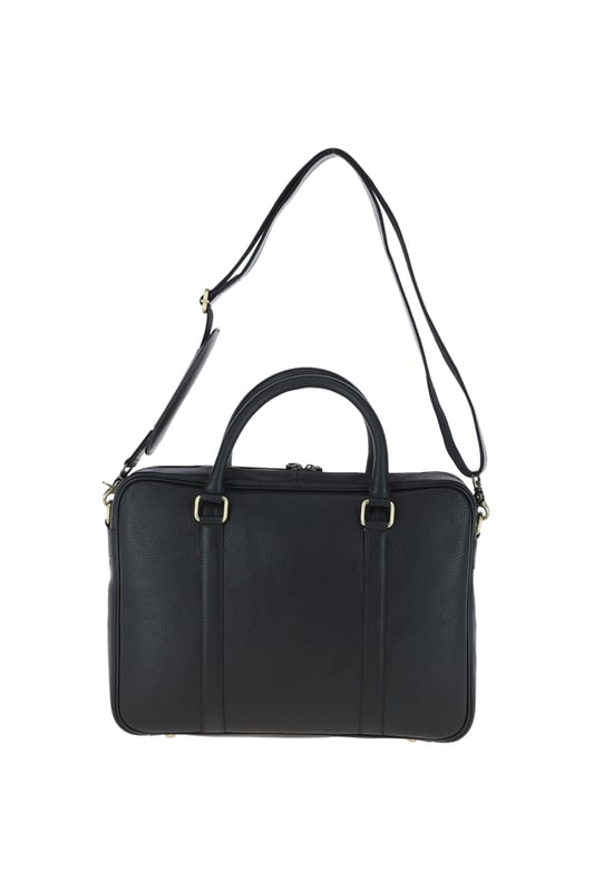 This Gabicci, genuine premium leather laptop messenger bag is sleek and sophisticated, with today’s professional in mind, fully lined with Gabicci’s signature paisley lining, beautifully crafted in a luxury, premium heavy grain leather with a smooth trim, a laptop work bag that is contemporary, fashionable, and organised for any occasion. Amazing travel bag for men. Thoughtfully designed, beautifully crafted, featuring a secure padded 15” laptop compartment, quick access front slip pocket, ideal for your smartphone, a well organised and roomy interior, great for carrying all your documents/paperwork, spacious internal zip pocket ideal for travel documents wallets and keys, this leather laptop bag keeps it all safely organised. Quick grip, smooth, short leather carry handles and a detachable and adjustable shoulder strap, for a more comfortable, secure, hands-free cross body commute.
A luxury Mens Laptop Messenger Bag promises unrelenting high quality, giving you a piece that will last for years. We have expertise and commitment to sourcing only the best leathers as a company. Since 1973, Gabicci has played a huge part in music and youth culture, proudly worn by many celebrities. The definitive Gabicci look combines Italian inspired styling with a nod to 50’s rock, brought to the UK by Gabicci founders after a brief vacation to the Italian seaside town of Gabicci Mare. Dimensions: (L) 40 cm x (W) 7 cm x (H) 30 cm.