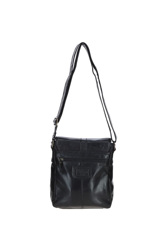 This stylish leather messenger bag combines functionality and elegance, ideal for everyday use. Made from premium leather with brass hardware, it offers a spacious main compartment, two internal pockets, one outer compartment, and a convenient back zip pocket for easy access. The adjustable shoulder strap ensures a comfortable fit, and the fully lined interior adds durability and a touch of luxury. Dimensions: (L) 23 cm x (W) 10 cm x (H) 25 cm with a drop-down strap length of 34 cm.
