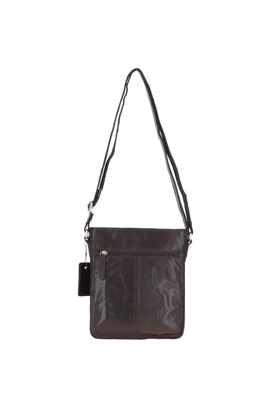 Crafted for style and convenience, this leather flap over side bag is the perfect hands-free companion for daily outings. With a spacious main compartment secured by a magnetic flap closure, it also features 2 outer pockets for quick-access items and 2 internal pockets to keep essentials organized. The gold-coloured hardware adds a refined touch, while the adjustable strap with a 35–72 cm drop length offers versatile wear as a crossbody or shoulder bag. Dimensions: 20 cm (L) x 7.5 cm (W) x 24 cm (H).