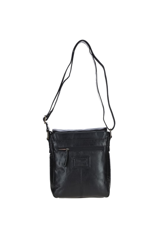 This sleek leather messenger bag combines practicality and style, making it perfect for daily use. Crafted from premium leather with brass hardware, it features a spacious main compartment, two internal pockets, an outer compartment, and two outer zip pockets for easy access and organisation. The adjustable shoulder strap ensures a comfortable fit, with a drop down strap length of 35 cm. Dimensions: (L) 23 cm x (W) 8 cm x (H) 25 cm.
