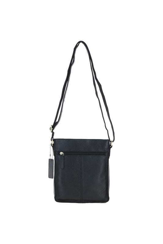 Crafted for style and convenience, this leather flap over side bag is the perfect hands-free companion for daily outings. With a spacious main compartment secured by a magnetic flap closure, it also features 2 outer pockets for quick-access items and 2 internal pockets to keep essentials organized. The gold-coloured hardware adds a refined touch, while the adjustable strap with a 35–72 cm drop length offers versatile wear as a crossbody or shoulder bag. Dimensions: 20 cm (L) x 7.5 cm (W) x 24 cm (H).