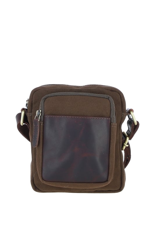 Crafted for style and functionality, this premium canvas and leather crossbody bag is the perfect companion for everyday essentials, offering a sleek yet durable design with ample storage while maintaining a compact and lightweight feel. Measuring 17 cm in length, 7.5 cm in width, and 21 cm in height, it features three external pockets and two internal pockets for effortless organization. Made from durable canvas with genuine leather accents, it exudes a classic, sophisticated look, making it ideal for daily use, travel, or casual outings. The adjustable 59 cm strap ensures a comfortable and customizable fit.