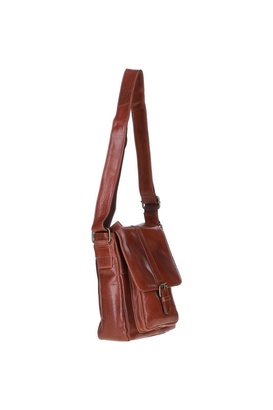 This stylish leather messenger bag combines functionality and elegance, ideal for everyday use. Made from premium leather with brass hardware, it offers a spacious main compartment, two internal pockets, one outer compartment, and a convenient back zip pocket for easy access. The adjustable shoulder strap ensures a comfortable fit, and the fully lined interior adds durability and a touch of luxury. Dimensions: (L) 23 cm x (W) 10 cm x (H) 25 cm with a drop-down strap length of 34 cm.