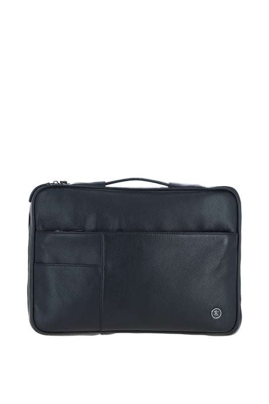 'Minimalist' Real Leather Organizer with Laptop Compartment The Brampton London Leather Organizer is a sleek, compact accessory made from 100% genuine leather, perfect for work or travel. It features a spacious main compartment with a laptop section, multiple internal slip-in pockets for organised storage, and external zip pockets for quick access. This durable and stylish leather organiser combines practicality and elegance in one compact design. Dimensions: (L) 36 cm x (W) 4.5 cm x (H) 25.5 cm.