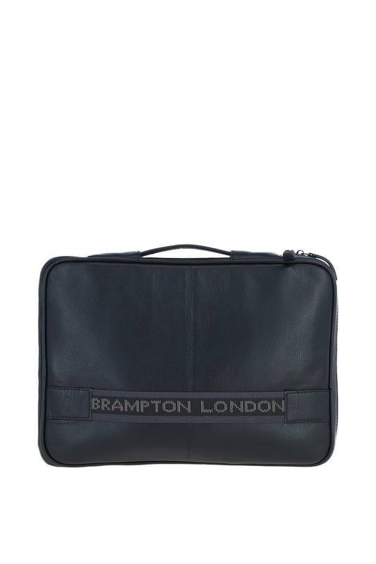 'Minimalist' Real Leather Organizer with Laptop Compartment The Brampton London Leather Organizer is a sleek, compact accessory made from 100% genuine leather, perfect for work or travel. It features a spacious main compartment with a laptop section, multiple internal slip-in pockets for organised storage, and external zip pockets for quick access. This durable and stylish leather organiser combines practicality and elegance in one compact design. Dimensions: (L) 36 cm x (W) 4.5 cm x (H) 25.5 cm.