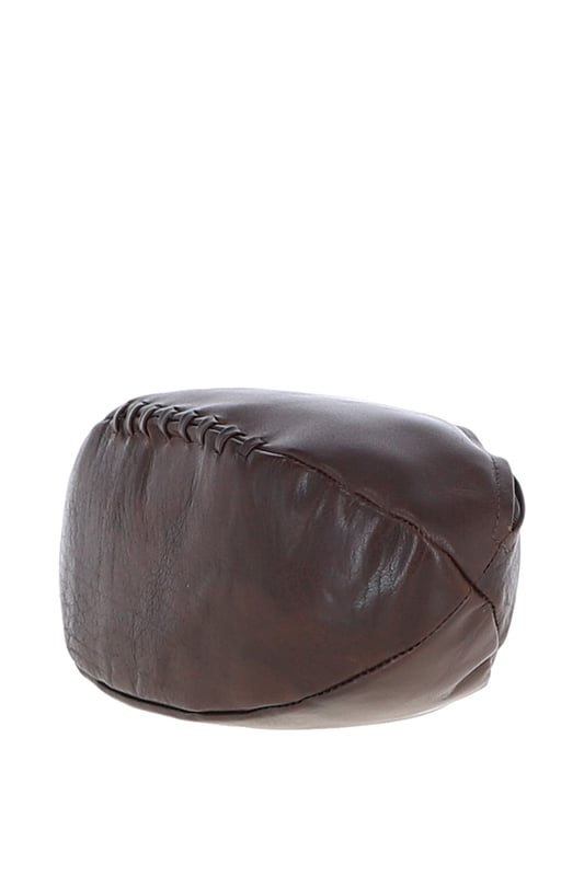 Add a touch of character to your travel kit with this unique rugby ball-shaped leather washbag. Crafted in smooth leather with hand-stitched detail and gold-coloured hardware, it combines eye-catching design with practical function. Despite its compact size, it offers a spacious main compartment with a secure zip closure—perfect for storing toiletries and grooming essentials. Ideal for stylish travellers or as a thoughtful gift for sports enthusiasts. Dimensions: (L) 29 cm x (W) 12 cm x (H) 12 cm.