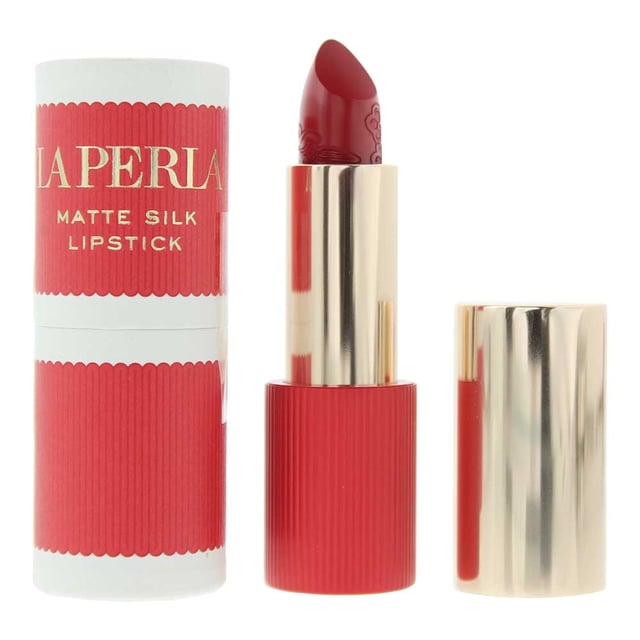 Elevate your lip routine with the La Perla Matte Silk Lipstick, where bold color meets a feather-light, velvety touch. This luxurious lipstick delivers rich, full-coverage pigment with a refined matte finish that glides on smoothly and wears comfortably throughout the day.    

Formulated with nourishing ingredients, the Matte Silk Lipstick hydrates and conditions your lips while providing a long-lasting, non-drying matte effect. Its silky texture enhances the natural beauty of your lips, offering a flawless look that feels as good as it looks.    

Encased in a sleek, refillable bullet, it’s a consciously crafted icon of elegance—perfect for both everyday wear and statement moments.   

How to Apply:   

Begin by outlining your lips with the edge of the bullet or a lip liner for precise definition. Fill in the lips using smooth, even strokes.   

For added intensity, apply a second layer. Blot gently with a tissue if desired. Reapply as needed to maintain a fresh, matte finish throughout the day.