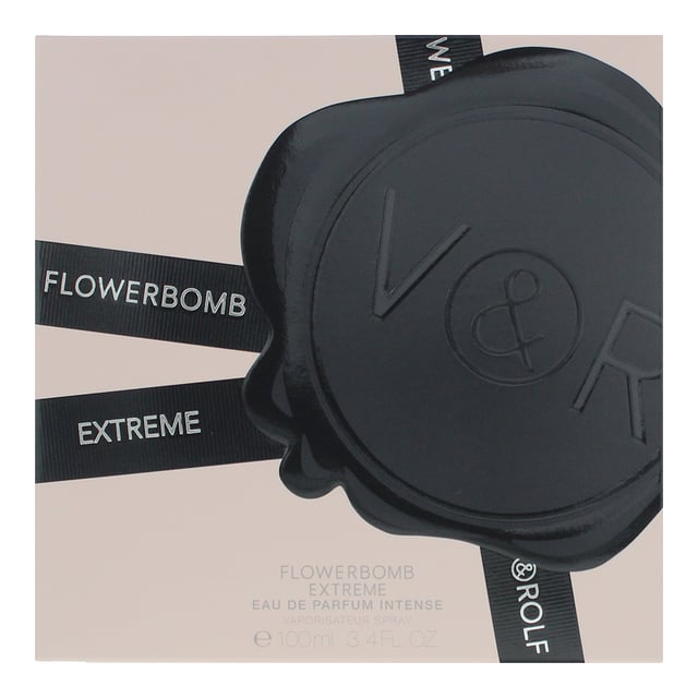 Flowerbomb Extreme Eau de Parfum Intense by Viktor and Rolf is a sweet floral fragrance for women. Perfect for Spring, Fall and Winter, this fragrance is mostly worn during the evening. The year of launch was 2005, this explosive, gourmand floral fragrance pushes the original to new heights with heightened vanilla and fruity floral intensity . Created by Carlos Benaïm, Domitille Bertier, and Olivier Polge, the Extreme spin off builds on their legacy. Olivier Polge, now a leading perfumer at Chanel, was instrumental in shaping the Flowerbomb DNA alongside Benaïm and Bertier. This fragrance opens with Jasmine and Bergamot. Middle notes of this fragrance are Osmanthus, White Blossoms and Palm Leaf with base notes of : Amber, Benzoin, Patchouli and Vanilla.

The bottle retains the signature of the diamond grenade silhouette that is faceted like a precious gem with geometric precision, symbolizing both beauty and power. The bottle has a velvety, satin finish that reflects light softly—enhancing its luxurious and modern appeal. It features the distinctive black wax seal with the Victor and Rolf logo—a nod to high fashion couture and the brand’s dramatic aesthetic.

Top Notes: Bergamot and Jasmine
Heart Notes: Osmanthus, White Blossoms and Palm Leaf 
Base Notes: Amber, Benzoin, Patchouli and Vanilla

How to Apply: 

Apply it to your body warmest points, such as crease of your elbows and wrists that intensifies longevity of the fragrance.
Avoid rubbing after application as this will reduce the longevity of the fragrance. 
For wrist application, re-apply the fragrance after hand washing.