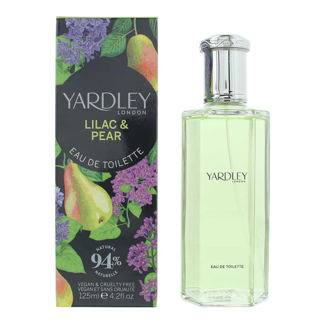 Lilac and Pear is a Floral Fruity fragrance by Yardley that opens with green aromas such as Pear Blossom and Bright Citruses. The middle notes of this fragrance are Lilac, Freesia and Rose with base notes of Amber Musk and Cedar Wood.