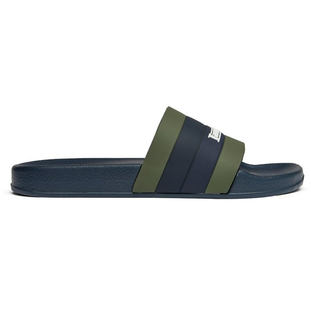The Lambretta Prince slides bring effortless Italian style to your summer rotation. Crafted entirely in rubber with a vibrant green finish, these men's sandals feature comfortable insoles that make them perfect for poolside lounging or casual street wear. The iconic Lambretta branding adds a touch of heritage cool to this laid-back essential that transitions seamlessly from beach to city.
