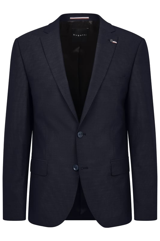 Das bugatti Sakko in hochwertiger Wollmischung vereint zeitlose Eleganz mit modernem Tragekomfort dank ´Modern Fit`. Der Reverskragen und die Brust- sowie Pattentaschen setzen stilvolle Akzente, während die Seitenschlitze für optimale Bewegungsfreiheit sorgen - perfekt für stilbewusste Herren, die Wert auf Qualität und Raffinesse legen.