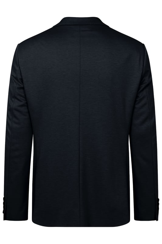 Mit dem bugatti Sakko erlebst Du ultimativen Komfort dank der integrierten Stretchfunktion und des hochwertigen Jersey-Stoffs. Der moderne Schnitt sorgt für eine zeitgemäße Silhouette, während Reverskragen, Pattentaschen und eine elegante Vollfütterung dem Sakko eine edle Note verleihen. Perfekt für den stilbewussten Mann.