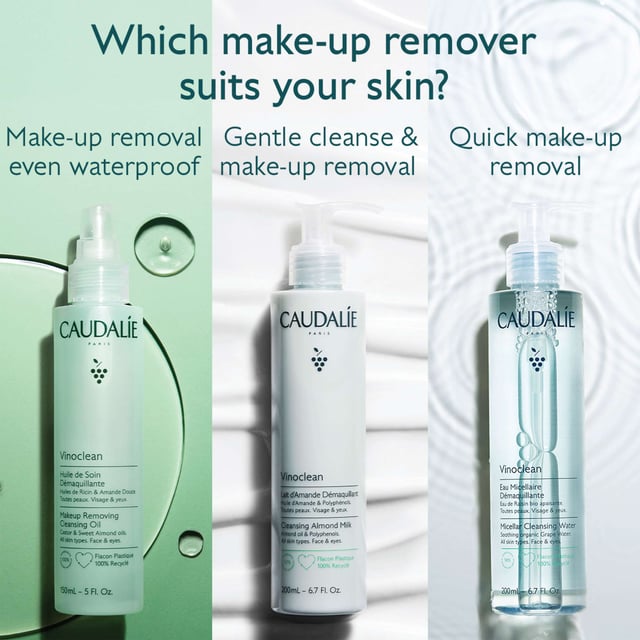 Discover the power of Caudalie Vinoclean Makeup Removing Cleansing Oil. This vegan formula gently removes makeup while nourishing your skin with organic grape seed, sweet almond, and castor oils. Packed with antioxidants, it leaves your complexion refreshed and impurity-free. Suitable for all skin types, this non-comedogenic, paraben-free oil is essential for your skincare routine. Simply pump, warm, and massage onto dry skin, then rinse for a radiant glow. Caudalie is committed to sustainability, donating 1% of turnover to protect the planet.