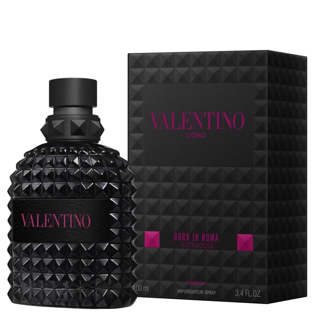 Discover the essence of luxury with Valentino Born In Roma Extradose Uomo Parfum Spray. This exquisite fragrance captures the magic of a Roman night, blending ambery woody notes with an intensified dose of vetiver and alluring spices. Experience the highest concentration of the iconic Born In Roma scent, designed for the modern man who embraces his individuality. Let this captivating aroma transport you to an extravagant world, where you can express your true self and live passionately. Embrace your extraordinary journey with this remarkable 100ml parfum.