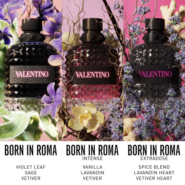 Discover the essence of luxury with Valentino Born In Roma Extradose Uomo Parfum Spray. This exquisite fragrance captures the magic of a Roman night, blending ambery woody notes with an intensified dose of vetiver and alluring spices. Experience the highest concentration of the iconic Born In Roma scent, designed for the modern man who embraces his individuality. Let this captivating aroma transport you to an extravagant world, where you can express your true self and live passionately. Embrace your extraordinary journey with this remarkable 100ml parfum.