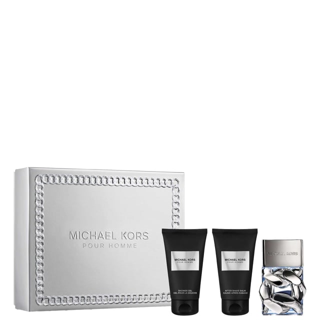 Discover the essence of sophistication with the Michael Kors Pour Homme Eau de Parfum Gift Set, designed for the modern man. This luxurious set features a 50ml Eau de Parfum that embodies joy and warmth, blending invigorating top notes of bergamot and pink peppercorn with a masculine heart of sea wave accord and clary sage. Complemented by a 50ml shower gel and a 50ml after shave balm, this gift set offers a complete grooming experience. Perfect for any occasion, it provides a long-lasting fragrance that captures the spirit of adventure.