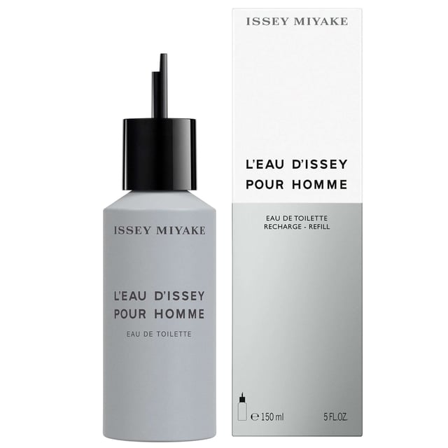 Experience the captivating essence of Issey Miyake L'Eau d'Issey Pour Homme Eau de Toilette Refill in a generous 150ml bottle. This fragrance harmonizes vibrant fresh notes with the warm richness of woods and spices, creating an aquatic scent that is both timeless and sophisticated. The contemporary design features a sturdy glass bottle with a tapered gray metal cap, embodying elegance and stability. Issey Miyake's commitment to nature ensures that every spritz not only delights the senses but also respects the environment, making this fragrance a perfect choice for the modern man.