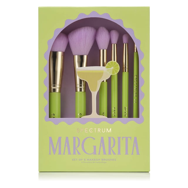 Elevate your makeup routine with the Spectrum Margarita 6 Piece Brush Set, featuring a curated selection of face, eye, and brow brushes inspired by vibrant cocktail shades. This essential set includes the B13 brush for flawless application, the A05 cheek brush for sculpting, and the B08 brush to brighten under eyes or add highlights. Blend eyeshadow seamlessly with the B06 brush, and define your crease and lash line with the A12 fluffy pencil. Complete your look with the A24 brow styler for perfectly shaped brows. Ideal for women who love bold beauty.