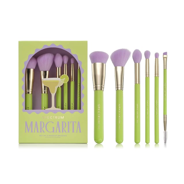 Elevate your makeup routine with the Spectrum Margarita 6 Piece Brush Set, featuring a curated selection of face, eye, and brow brushes inspired by vibrant cocktail shades. This essential set includes the B13 brush for flawless application, the A05 cheek brush for sculpting, and the B08 brush to brighten under eyes or add highlights. Blend eyeshadow seamlessly with the B06 brush, and define your crease and lash line with the A12 fluffy pencil. Complete your look with the A24 brow styler for perfectly shaped brows. Ideal for women who love bold beauty.