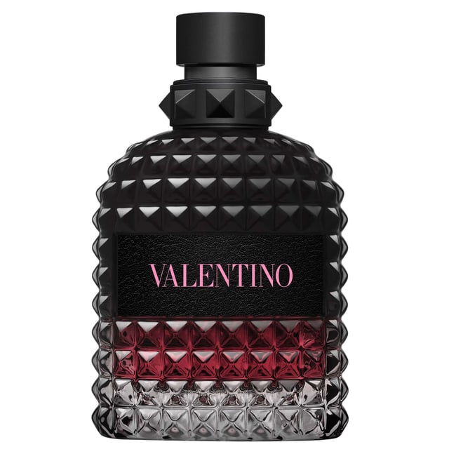 Experience the allure of Valentino Born In Roma Uomo Intense Eau de Parfum, a captivating ambery fougère fragrance for the modern man. This scent blends rich lavandin and smooth vanilla, creating a hypnotic aura that embodies Rome's vibrant spirit. Perfect for unforgettable nights, it features top notes of mandarin, ginger, and bergamot, a heart of nutmeg and lavandin, and a base of smoky vetiver. Housed in a studded bottle, this fragrance represents Valentino's couture elegance and is ideal for both day and night, making it a must-have in any fragrance collection.