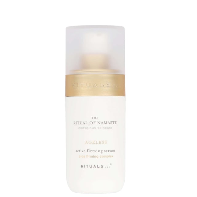 Experience the rejuvenating power of Rituals The Ritual of Namaste Firming Serum. This luxurious serum boasts over 93% natural origin ingredients and plant-based alternatives to retinol, designed to lift and firm your skin for a more youthful appearance. It enhances skin elasticity, visibly reduces wrinkles, and fine lines, making it an essential addition to your skincare routine. Suitable for vegans, simply apply to cleansed skin and follow with your favorite moisturizer. Elevate your beauty regimen with this transformative serum.