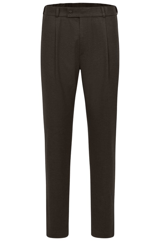 Bugatti Herren Bundfaltenhose mit modernem Schnitt Verleihe deiner Garderobe einen modernen Touch mit der bugatti Bundfaltenhose! Diese Hose mit Elasthananteil sorgt für Komfort und Bewegungsfreiheit. Tapered Fit garantiert eine keilförmige Passform, die durch praktische Gürtelschlaufen und Taschen ergänzt wird. Ein zeitloses Must-have für jeden modischen Mann!