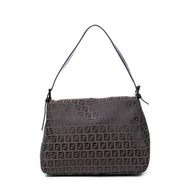 Fendi Bolsos Mama Forever  Bolso de hombro en Marrón oscuro/Negro Lienzo y Plata hardware. El producto esta en Excelentes Condiciones (A).
  Dimensiones: 28x19x11 cm 
  Accesorios incluidos: None
  Notas de Exterior: Ligeros rasguños en la hebilla frontal de cuero
Notas de la correa/asa: Rasguños leves
  BrandCo Paris encuentra artículos raros y en las mejores condiciones a precios increíbles. ¡Vale la pena tener paciencia! Compra con confianza: todos los artículos de BrandCo Paris son seleccionados y autenticados cuidadosamente por nuestro equipo de expertos.
  Todos los artículos vienen con un certificado de autenticidad y un embalaje entregado por BrandCo Paris.
  Tabla de clasificación de la condición del artículo
  N (como nuevo)
  AA (perfecto estado)
  A (excelente estado)
  AB (muy buen estado)
  B (bueno/regular)