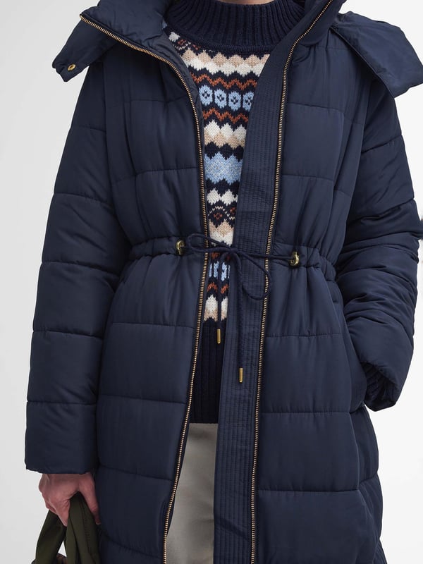 BARBOUR NAVY MANNUE PADDED COAT