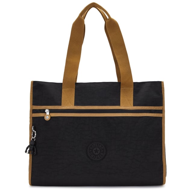 The Kipling Archer Women's Black Tote Bag is a stylish and functional accessory designed for women who need a versatile bag for daily use, work, or travel. With its sleek black design and ample storage space, this tote bag is perfect for carrying your essentials in style.
Key features:
Spacious Design: 

The Archer tote bag offers a large main compartment, providing plenty of space to carry everything you need for the day. Whether you're using it for work, school, or as an everyday bag, it offers room for your laptop, documents, wallet, makeup, and more.

Durable Nylon Fabric: 

Made from Kipling’s signature lightweight and water-resistant nylon, the bag is both durable and easy to clean. This material ensures the bag stands up to daily wear and tear, making it a reliable choice for everyday use.

Comfortable Shoulder Straps: 

The bag features sturdy, comfortable shoulder straps, allowing you to carry it with ease. The straps are designed to fit comfortably on your shoulders, making it perfect for carrying throughout the day without discomfort.

Multiple Pockets: 

The Archer tote bag is designed with multiple interior and exterior pockets to help you stay organized. You’ll have easy access to your phone, keys, or other small items, ensuring everything is neatly stored and easy to find.

Classic Black Color: 

The sleek black color adds a sophisticated and timeless touch to the bag, making it suitable for both casual and professional settings. It’s versatile enough to match with any outfit, whether you're heading to the office or out for a weekend outing.

Kipling Monkey Keychain: 

The signature Kipling monkey keychain adds a playful, unique detail to the bag, giving it a fun and recognizable touch.

Zippered Closure: 

The main compartment is secured with a zipper to keep your belongings safe and secure, especially when you’re on the go.

The Kipling Archer Women's Black Tote Bag is the perfect combination of style, durability, and functionality. Whether you're heading to work, traveling, or just need a reliable everyday bag, this tote offers both ample storage and a chic, modern look.