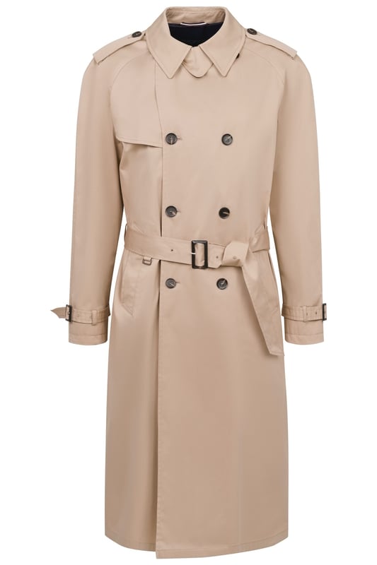 Der bugatti Trenchcoat kombiniert stilvolle Eleganz mit modernem Komfort. Der zweireihige Schnitt, der Bindegurt und die Schulter- sowie Armriegel verleihen Dir einen zeitlosen Look, während die Stretchbaumwolle für maximale Bewegungsfreiheit sorgt. Perfekt für anspruchsvolle Männer, die Wert auf Qualität und Stil legen.
