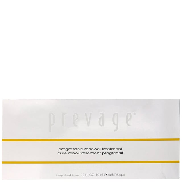 Experience a 4-week skin transformation with Elizabeth Arden's Prevage Progressive Renewal Treatment. This innovative facial peeling treatment features four serums, each designed to enhance your skin's radiance, smoothness, and youthfulness. Utilizing hydroxy acids for gentle exfoliation, it gradually increases in potency. Infused with Idebenone, a powerful antioxidant, it protects your skin from damage. Each serum targets specific concerns, from renewing clarity to reducing fine lines and evening skin tone. Unlock your skin's potential for a vibrant complexion.