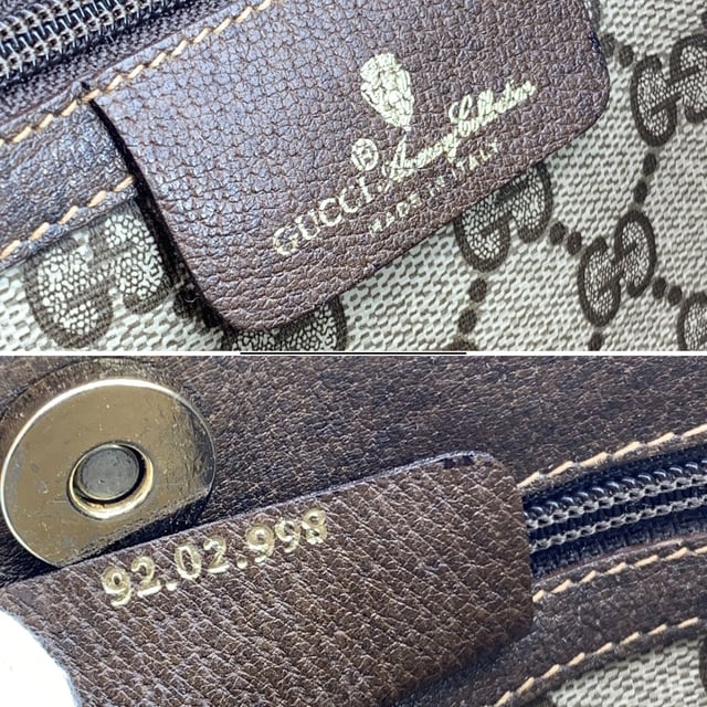 VINTAGE, RRP AS NEW
Step into the understated elegance of the past with this vintage Gucci tote bag, a refined piece from the iconic Gucci Accessory Collection. Crafted in beige monogram canvas, it proudly showcases the unmistakable GG pattern that defined an era of quiet luxury. Trimmed in rich brown genuine leather, this tote exudes both character and classic Italian craftsmanship.  The magnetic button closure opens to a beige fabric-lined interior, complete with a practical side zip pocket for your essentials. Inside, the original 'GUCCI Accessory Collection - Made in Italy' leather tag remains intact, a subtle nod to the brand's heritage and ity.  A timeless piece for those who appreciate vintage luxury with soul, this Gucci tote is more than a bag-it's a story carried on the arm. Condition Rating: B - VERY GOOD CONDITIONCondition Details: Gently used. Minimal wear of use on leather trim. A small white mark on canvas on the bottom. Please check the photos carefully and ask if you need to know more details or if you have any doubts.Measurements (cm):Depth: 11.4Height: 36.8Length: 36.8Other Details: Dustbag? NoKeys? NoBox? No Measurments:  width: 114 mm length: 368 mm height: 368 mm strap length: 0 mm handle drop: 0 mm