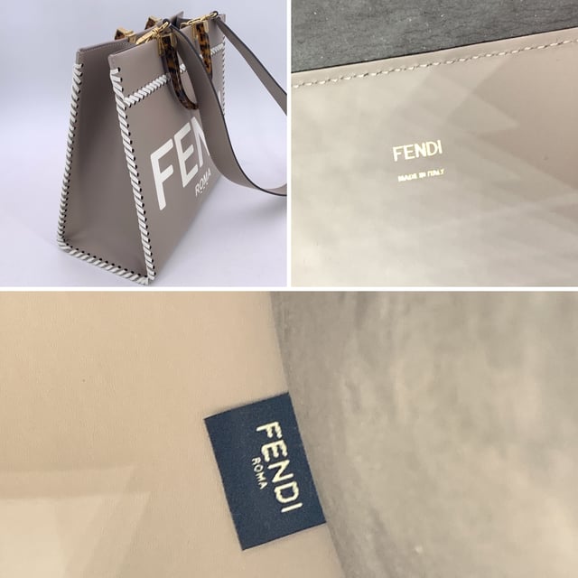 VINTAGE, RRP AS NEW
This beautiful item will come with a Certificate of ity provided by Entrupy. The certificate will be provided at no further cost  Sophisticated and striking, the FENDI Sunshine Medium Shopper Tote in Tortora taupe leather is a modern classic with a nod to vintage elegance. This iconic model blends clean Italian lines with statement-making Condition Rating: A - EXCELLENTCondition Details: Gently used. Minimal creases on leather along the borders. Please check the photos carefully and ask if you need to know more details or if you have any doubts.Measurements (cm):Depth: 15.2Height: 26.7Length: 35.6Other Details: Dustbag? NoKeys? NoBox? No Measurments:  width: 152 mm length: 356 mm height: 267 mm strap length: 0 mm handle drop: 0 mm