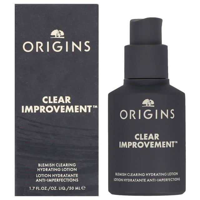 Discover the Origins Clear Improvement Blemish Clearing Hydrating Lotion, a powerful moisturizer specifically designed to combat blemishes while providing deep hydration. This innovative formula combines salicylic acid to purify the skin, along with bamboo charcoal, zinc, and witch hazel to effectively absorb excess oil and reduce redness. Enriched with hyaluronic acid and glycerin, it ensures your skin stays moisturized and radiant. For best results, apply to a cleansed face every morning and evening for a smoother, clearer complexion. Perfect for blemished skin types.