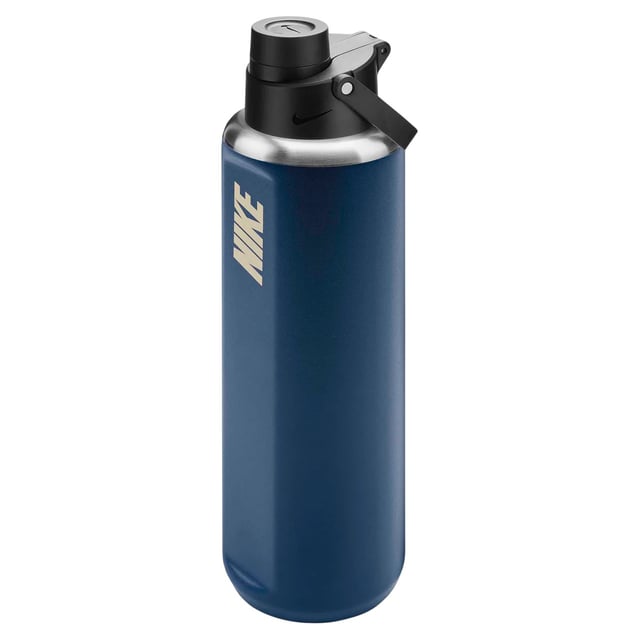 90% Stainless Steel, 8% Polypropylene, 1% Thermoplastic Vulcanizate, 1% Silicone. BPA Free, Durable, Scratch Resistant. Height: 28cm. Width: 8.5cm. Ergonomic, Keeps Drinks Cold, Leak Resistant Lid, Soft Finger Loop, Twist Off Cap, Vacuum Insulated. Design: Swoosh. Capacity: 680ml. Sustainability: Eco Friendly.