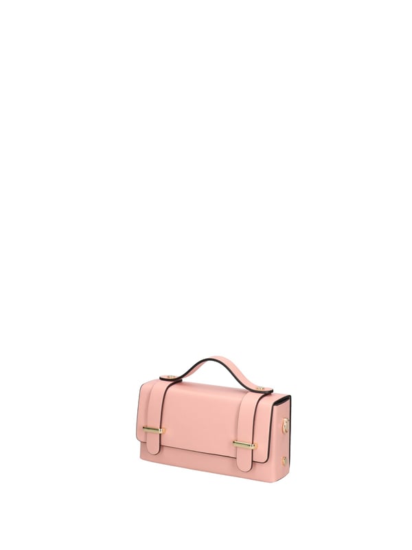 Bolso de mano mujer Hecho en Italia - Modelo Aurelia - Cuero genuino - 18.0 x 9.5 x 5.0 cm