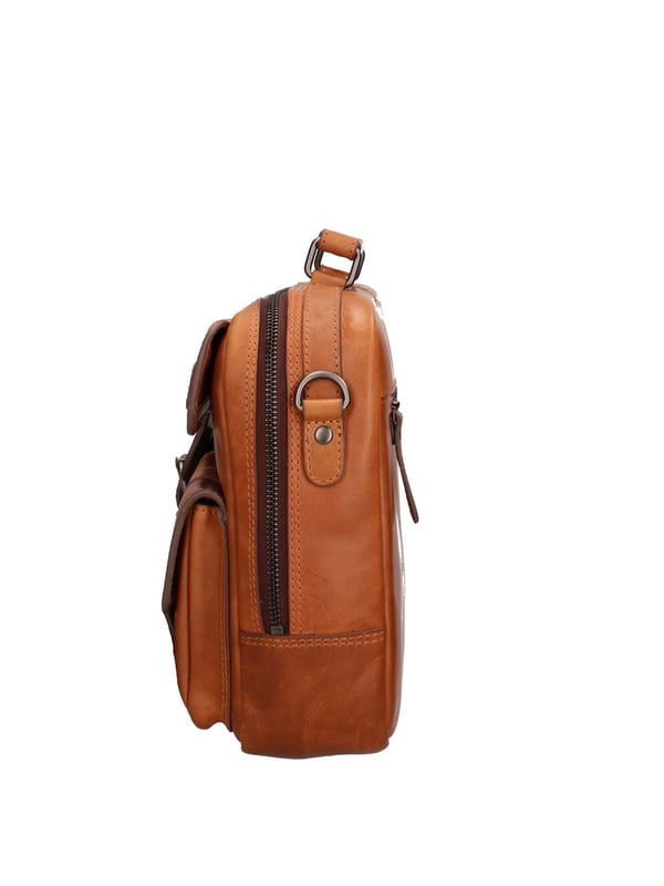 Heren schoudertas echt leer - Torian model - Handgemaakt - 26.0 x 23.0 x 8.0 cm