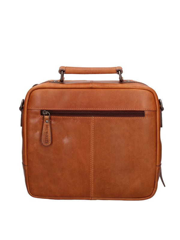 Heren schoudertas echt leer - Torian model - Handgemaakt - 26.0 x 23.0 x 8.0 cm