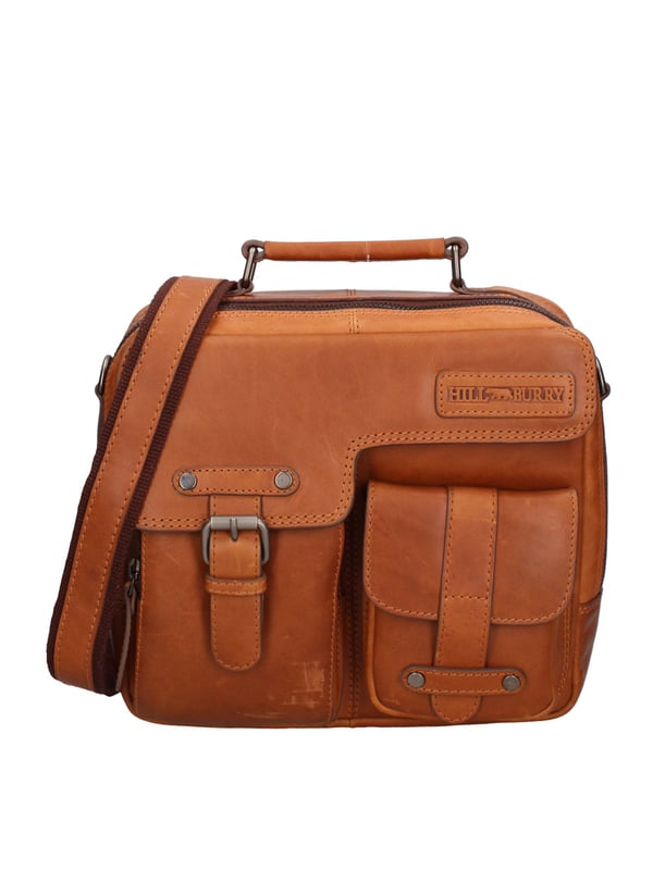 Heren schoudertas echt leer - Torian model - Handgemaakt - 26.0 x 23.0 x 8.0 cm