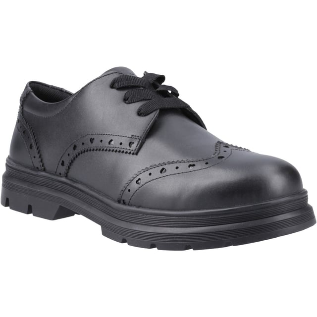 FIONA hat eine klassische Schnürung, kombiniert mit einer markanten profilierten Gummisohle und Brogue-Details. Ob zurück zum Lernen oder auf dem Weg ins Büro, diese vielseitige, leger-elegante Silhouette wird Ihr neuer Favorit. Abgerundet mit einem gepolsterten Kragen für zusätzlichen Komfort.