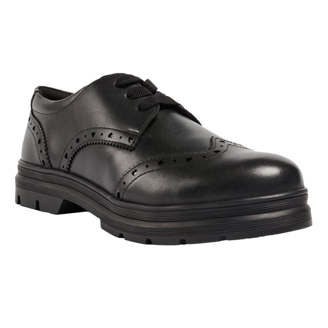 FIONA hat eine klassische Schnürung, kombiniert mit einer markanten profilierten Gummisohle und Brogue-Details. Ob zurück zum Lernen oder auf dem Weg ins Büro, diese vielseitige, leger-elegante Silhouette wird Ihr neuer Favorit. Abgerundet mit einem gepolsterten Kragen für zusätzlichen Komfort.