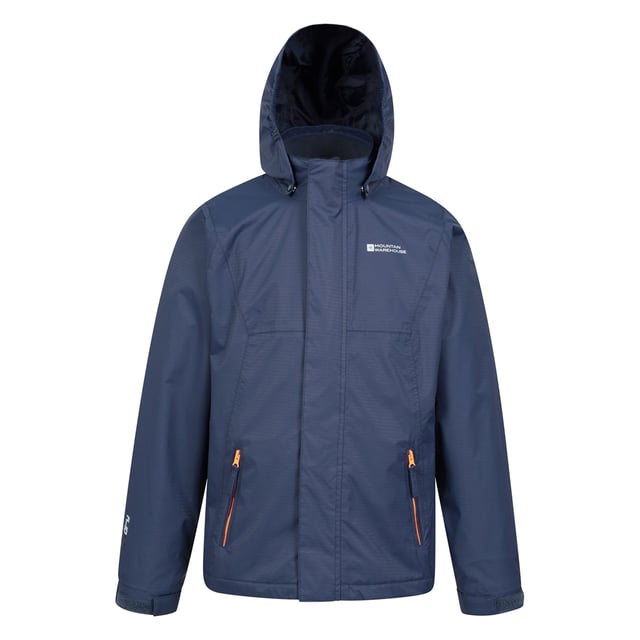 Material: Nylon, Polyester. Lining Material: 100% Polyester. Lining: Mesh. Fabric: Ripstop. Design: Logo, Plain. 3 in 1, High Warmth, Inner Softshell Jacket, Lightweight, Taped Seams. Fabric Technology: Breathable, Waterproof. Neckline: Hooded, Standing Collar. Sleeve-Type: Long-Sleeved. Pockets: 2 Lower Pockets, Zip. Fastening: Full Zip. Waterproof Rating: 2000mm.