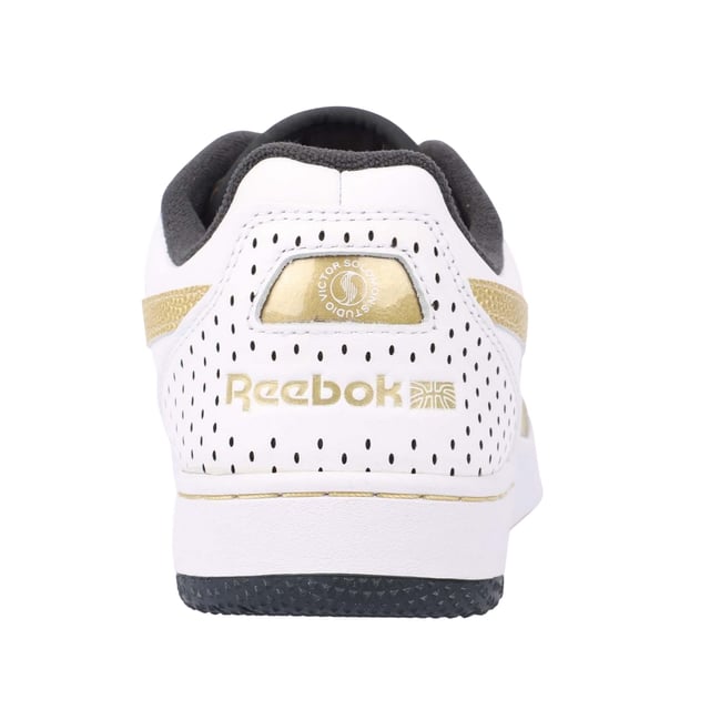 Reebok - "BB 4000 II" Sneaker für Herren/Damen Unisex, Leder (Weiß/Gold) Obermaterial: Leder. Marke: Reebok. Futterstoff: Stoff. Einlegesohle: Synthetischer Stoff. Mittelsohle: Synthetischer Stoff. Laufsohle: Gummi. Ösen: 6. Atmungsaktiv, Gepolsterter Schaftrand. Absatz: Flach. niedrig geschnitten. Design: Kontrastfarbe, Logo. Zehenstil: Rund. Zum Schnüren.